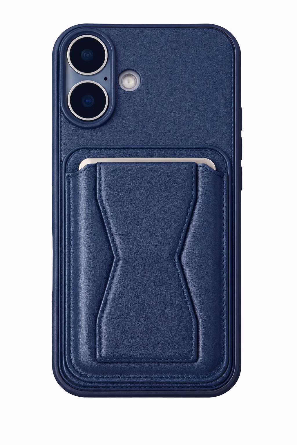 iPhone 16 - GeoCard Stand Case - Navy Blue